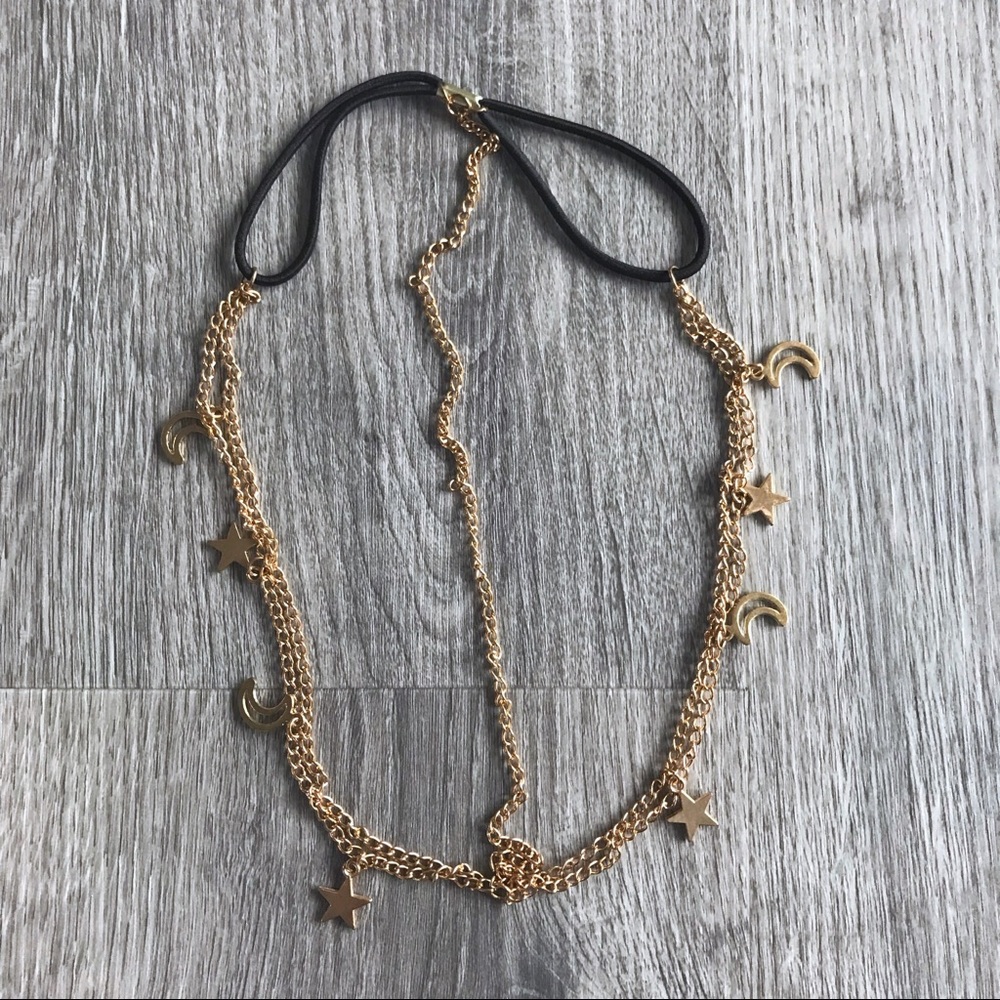 NWOT Icing Head Chain Gold Stars and Moons